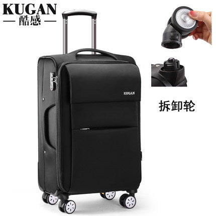 Rechargeable USB suitcase trolley case for women and men with customs lock travel case universal wheel Oxford cloth suitcase boarding case