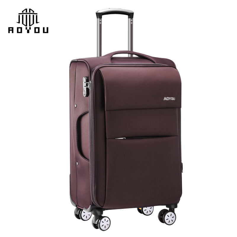 Rechargeable USB suitcase trolley case for women and men with customs lock travel case universal wheel Oxford cloth suitcase boarding case