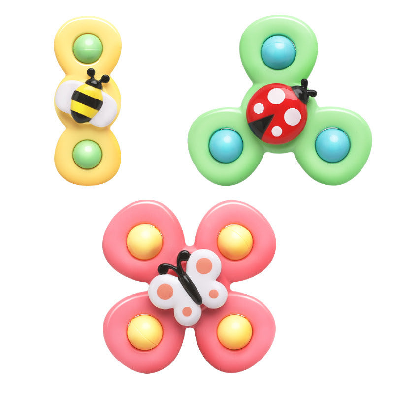 Suction cup spinning bathroom toys children's fingertip gyroscope suction cup bath water baby rattle wholesale cross-border
