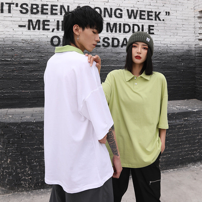 Hairstylist work clothes custom T-shirt loose class uniform mid-sleeve activity culture POLO shirt custom work clothes printed LOGO