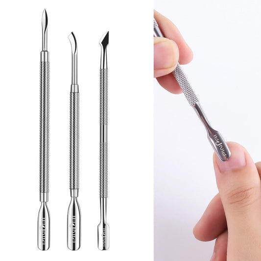 Nail tools double-headed stainless steel pusher manicure dead skin exfoliation remover nail polish glue nail dead skin pusher