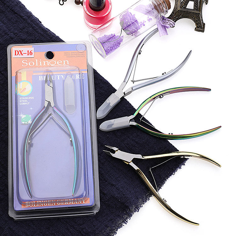 Wholesale cuticle pliers forged stainless steel nail scissors beauty pliers nail clippers cuticle scissors in stock