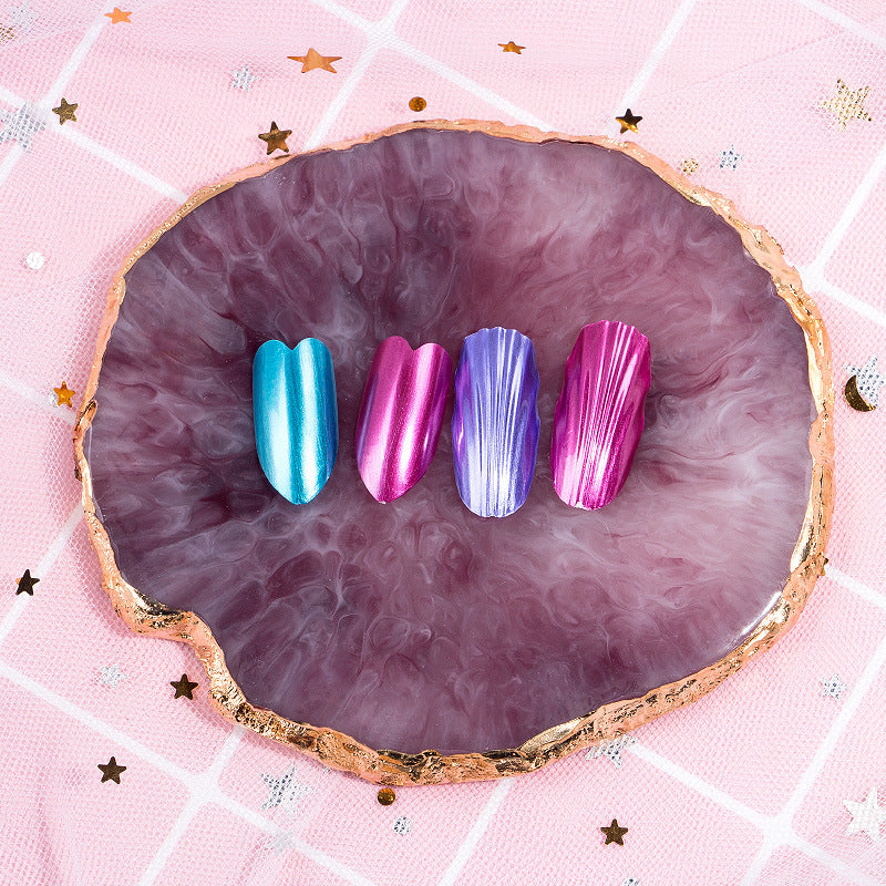 Finger Princess Nail Art Round Palette Nail Art Agate Painted Color Palette Nail Plate Display Board Tool Resin Palette