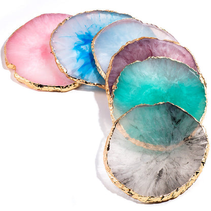 Finger Princess Nail Art Round Palette Nail Art Agate Painted Color Palette Nail Plate Display Board Tool Resin Palette