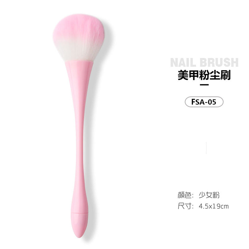 Cross-border nail art dust brush small waist makeup brush net red brush nail art brush dust brush blush brush loose powder brush wholesale