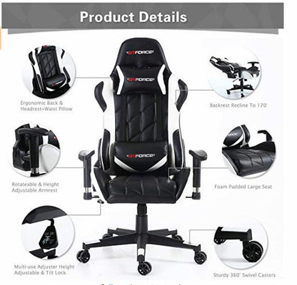 Yogurt e-sports Internet cafe game racing chair reclining sports racing game desk PC car imitation leather chair