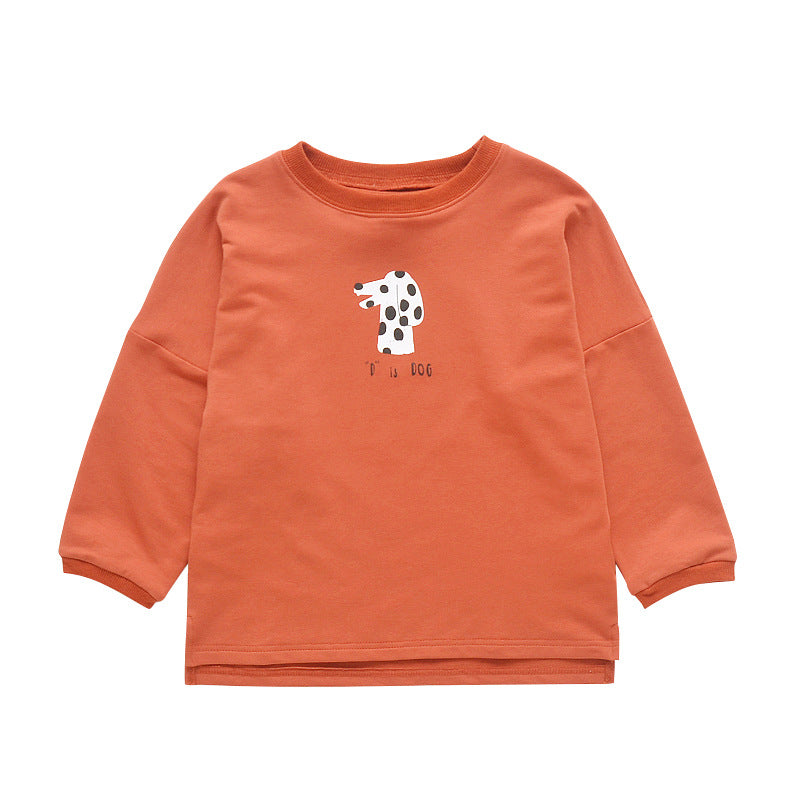 Girls T-shirt 2024 new spring and autumn long-sleeved T-shirt for middle and large children cotton pullover bottoming shirt cartoon stylish top