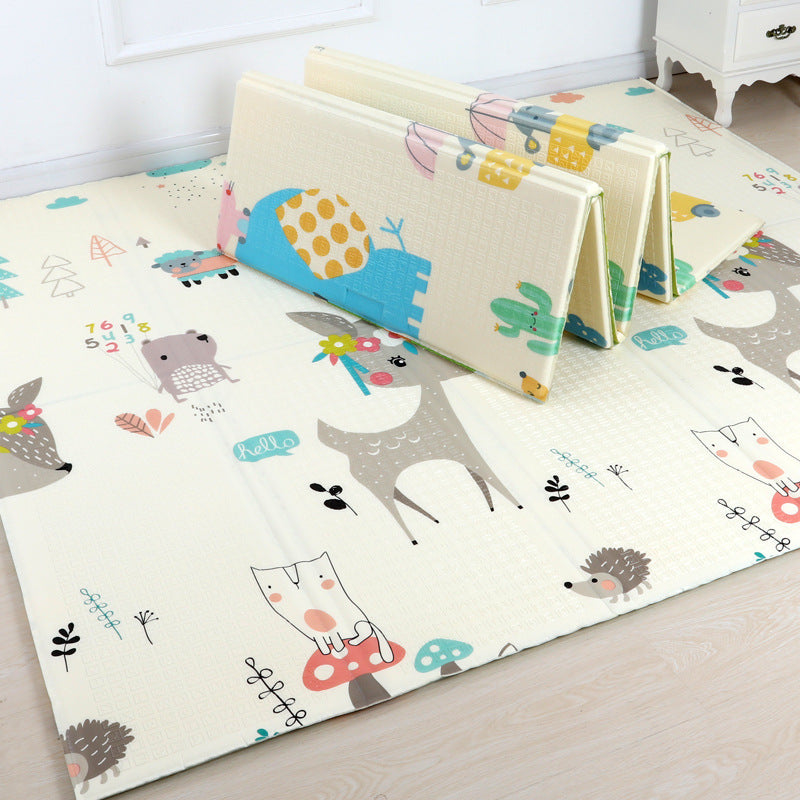 Manufacturers wholesale xpe crawling mat double-sided cartoon game mat home living room thick folding baby crawling mat 