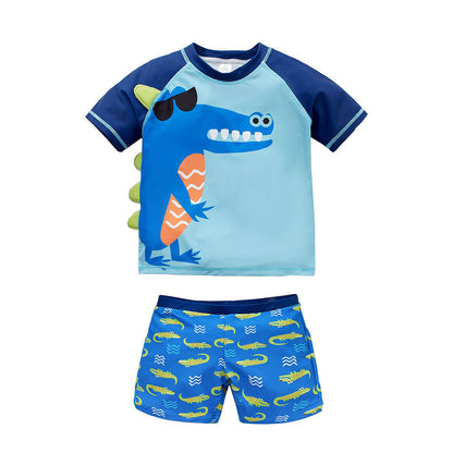 Children's swimsuit split 2024 summer new shark large and medium-sized children's hot spring swimsuit boy baby swimsuit wholesale