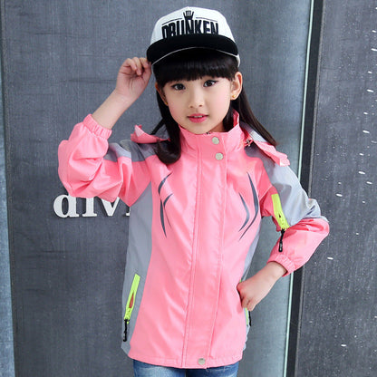 Girls' Jackets 2024 New Spring Clothes Middle and Large Children's Sports Windbreaker Cardigan Jacket Children's Fashionable Jackets