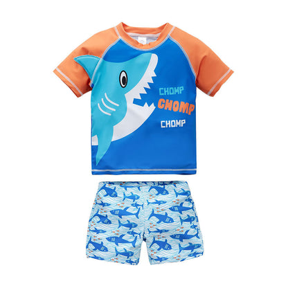 Children's swimsuit split 2024 summer new shark large and medium-sized children's hot spring swimsuit boy baby swimsuit wholesale