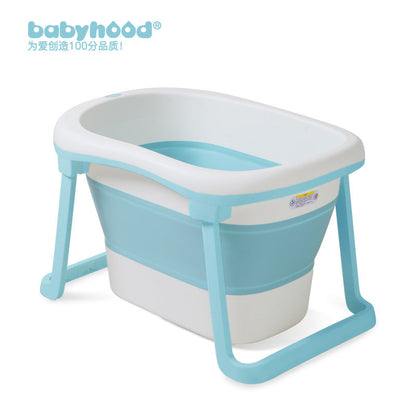 Children's foldable bathtub for newborn babies to sit or lie on while swimming, large size for baby bathing