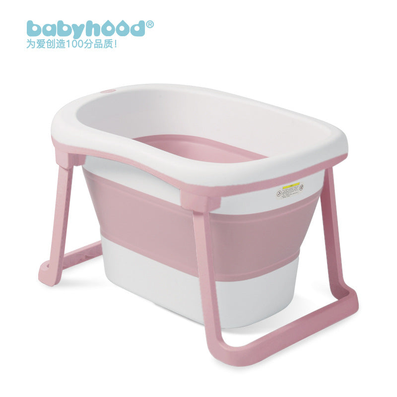 Children's foldable bathtub for newborn babies to sit or lie on while swimming, large size for baby bathing