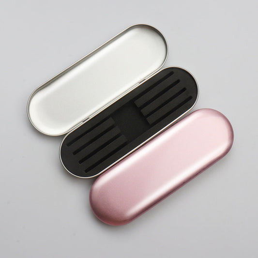 Wholesale new grafting false eyelashes tweezers storage box tinplate material eyelash tweezers tool box