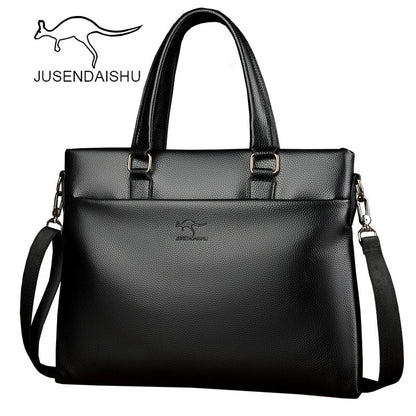 Jusen Kangaroo កាបូបបុរសបែបកូរ៉េបែបជំនួញ កាបូបស្មាថ្មី កាបូបស្ពាយបុរសទាន់សម័យ កាបូបមួយដុំ ទម្លាក់ការដឹកជញ្ជូន