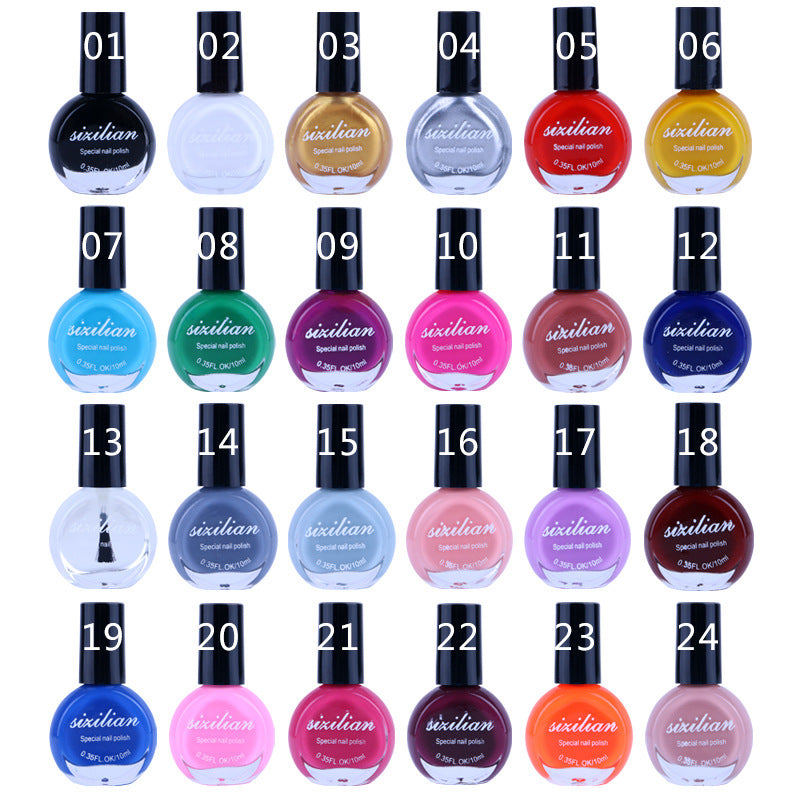 Factory direct sales of new nail art printing oil Amazon wish cross-border supply 10ml painted nail polish cannot be peeled