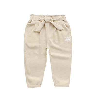 Girls mosquito-proof pants 2024 new summer loose cropped pants children's wide-leg pants carrot pants bloomers