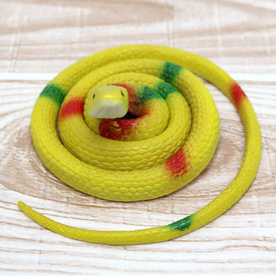 Rubber Snake 75cm Toy Snake Hot Selling Simulation Tricky Scary Toy Creative Soft Rubber Snake Toy Lizard