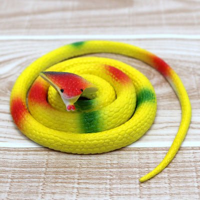 Rubber snake 75cm toy snake hot sale simulation tricky scary toy creative soft rubber snake stall toy lizard