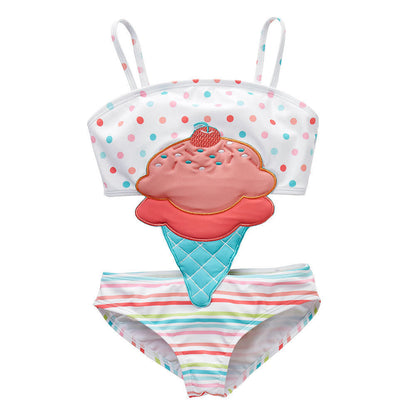 swimming kids children's swimsuit quick-drying small fresh summer cartoon Korean one-piece girl swimsuit manufacturer