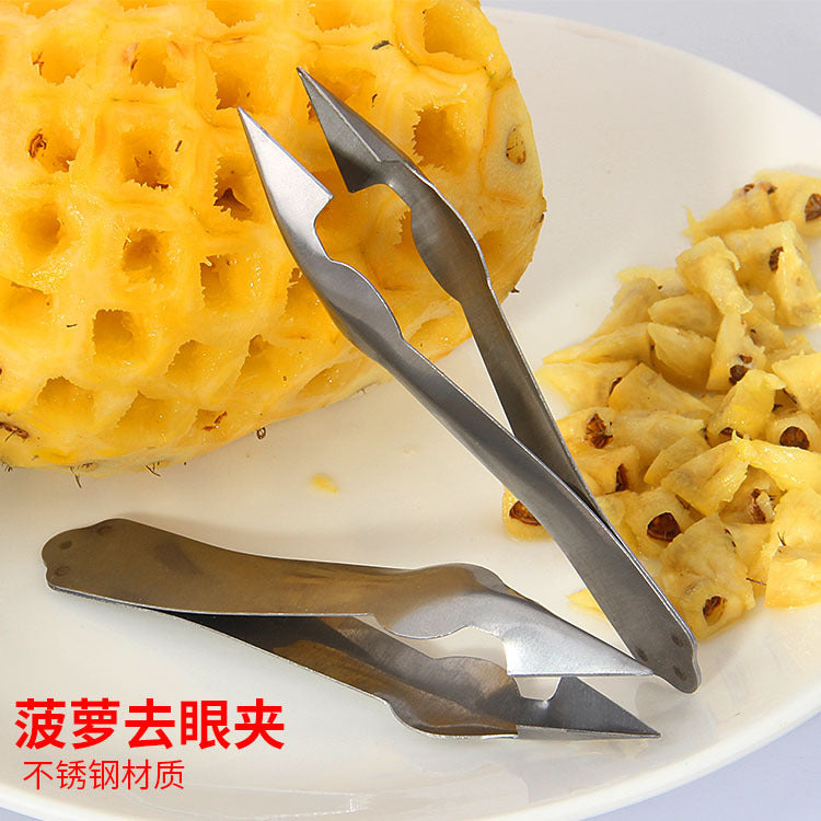 Stainless steel pineapple knife peeler peeling household potato eye removal pineapple clip strawberry eye digging tool pineapple clip