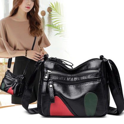 2024 autumn and winter new women's bag PU leather ladies multi-layer coin bag Japanese and Korean simple middle-aged mommy bag wholesale 