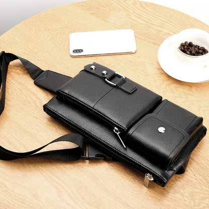 Giant Kangaroo Men's Chest Bag Men's Casual Waist Bag Multifunctional Korean Style Casual One Shoulder Fashion One Piece Delivery