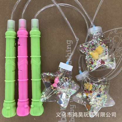 New cartoon luminous portable ball transparent flash portable lantern three-speed multiple stall square toys