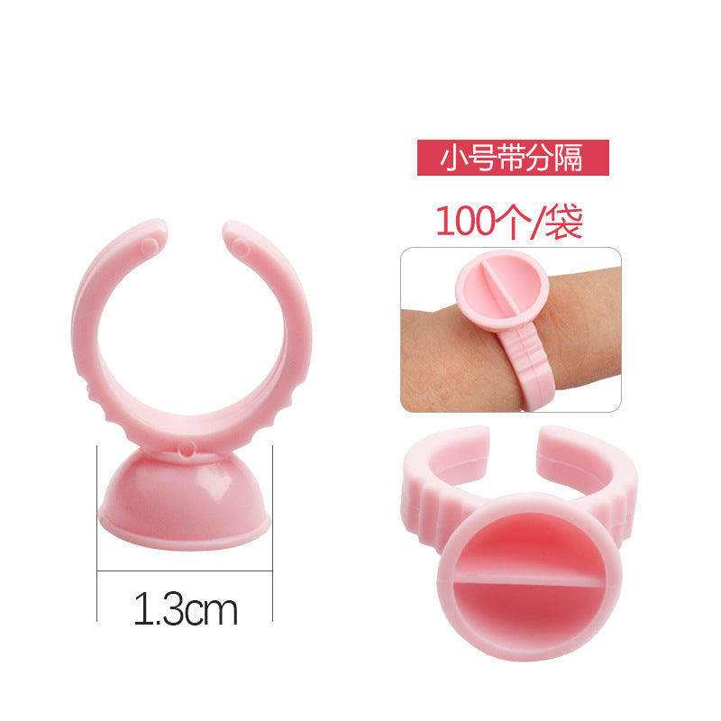 Wholesale grafting eyelash ring cup pink tattoo color cup grafting eyelash glue tray