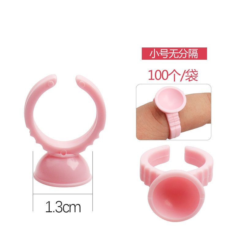 Wholesale grafting eyelash ring cup pink tattoo color cup grafting eyelash glue tray