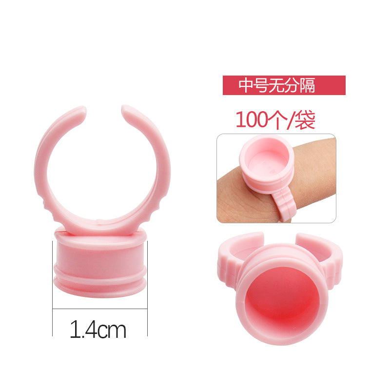 Wholesale grafting eyelash ring cup pink tattoo color cup grafting eyelash glue tray