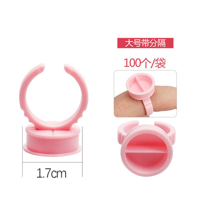 Wholesale grafting eyelash ring cup pink tattoo color cup grafting eyelash glue tray