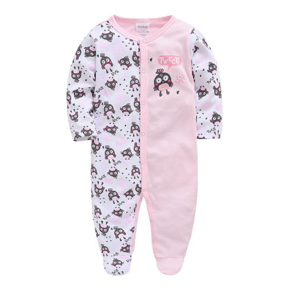 Infant and toddler clothing baby2024 autumn new long-sleeved cartoon newborn clothes baby jumpsuit