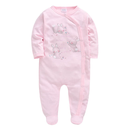 Infant and toddler clothing baby2024 autumn new long-sleeved cartoon newborn clothes baby jumpsuit