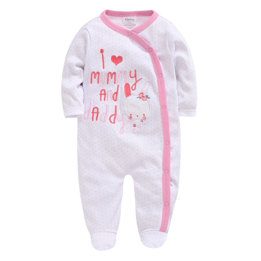 Infant and toddler clothing baby2024 autumn new long-sleeved cartoon newborn clothes baby jumpsuit