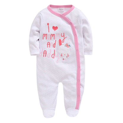 Infant and toddler clothing baby2024 autumn new long-sleeved cartoon newborn clothes baby jumpsuit