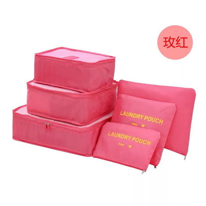 Korean travel storage bag six-piece set travel large travel storage 6-piece set storage bag factory LOGO production 