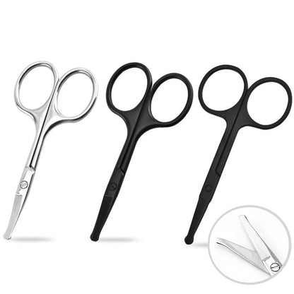 Manufacturers wholesale stainless steel round head nose hair scissors eyebrow trimming scissors household beauty small scissors repair tools wholesale 