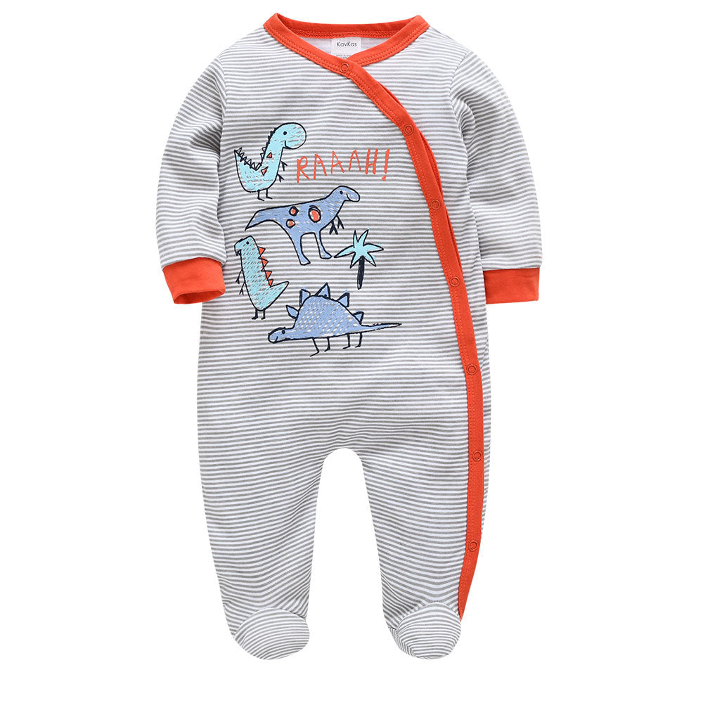 Autumn baby clothes, cartoon baby romper, long-sleeved casual baby jumpsuit, cross-border manufacturers