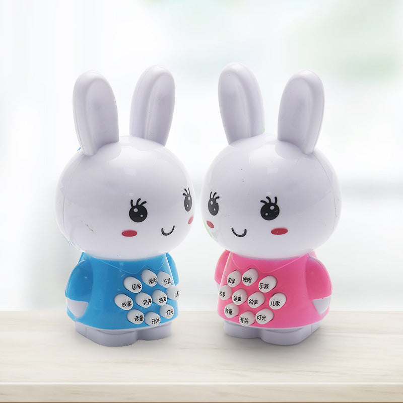 Multifunctional learning machine cartoon rabbit early education machine mini rabbit baby story machine light music toy