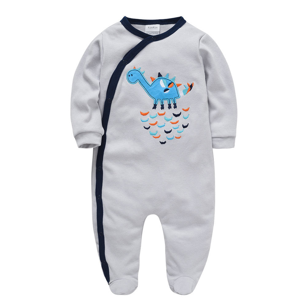 Infant and toddler clothing baby2024 autumn new long-sleeved cartoon newborn clothes baby jumpsuit