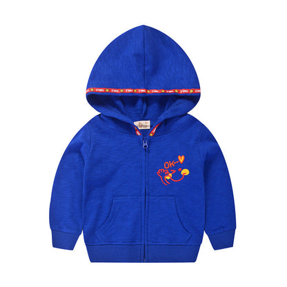 Children's clothing wholesale boys spring and autumn new Korean style children's girls baby tops full print sweatshirt one piece delivery