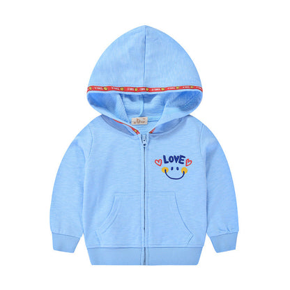 Children's clothing wholesale boys spring and autumn new Korean style children's girls baby tops full print sweatshirt one piece delivery