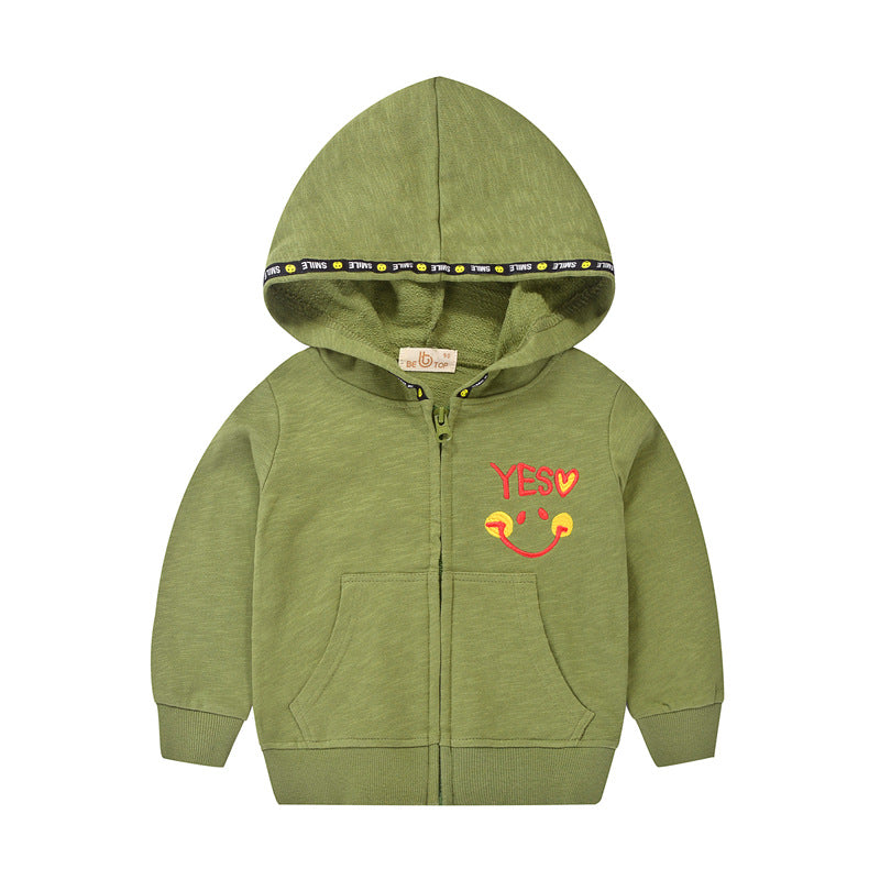 Children's clothing wholesale boys spring and autumn new Korean style children's girls baby tops full print sweatshirt one piece delivery