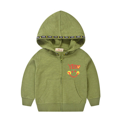 Children's clothing wholesale boys spring and autumn new Korean style children's girls baby tops full print sweatshirt one piece delivery