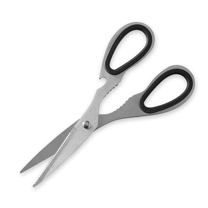 Stainless steel multifunctional kitchen scissors strong household scissors chicken bone scissors barbecue scissors thickened all-steel scissors