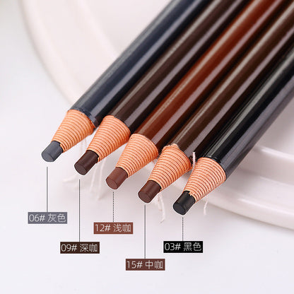 Hens 1818 eyebrow pencil waterproof non-smudge genuine wooden hard core wholesale eyebrow powder makeup artist special makeup