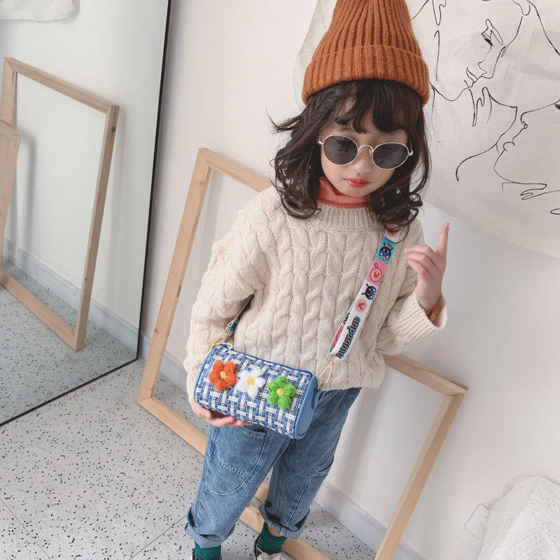 Good goods clearance new cotton and linen small bag versatile small flower girl accessories bag fashionable children's bag