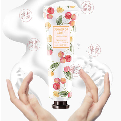 Live broadcast of the hot flower story 30g hand cream 30 types of moisturizing hydrating moisturizing stall gifts spot wholesale 