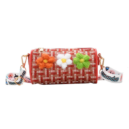 Good goods clearance new cotton and linen small bag versatile small flower girl accessories bag fashionable children's bag